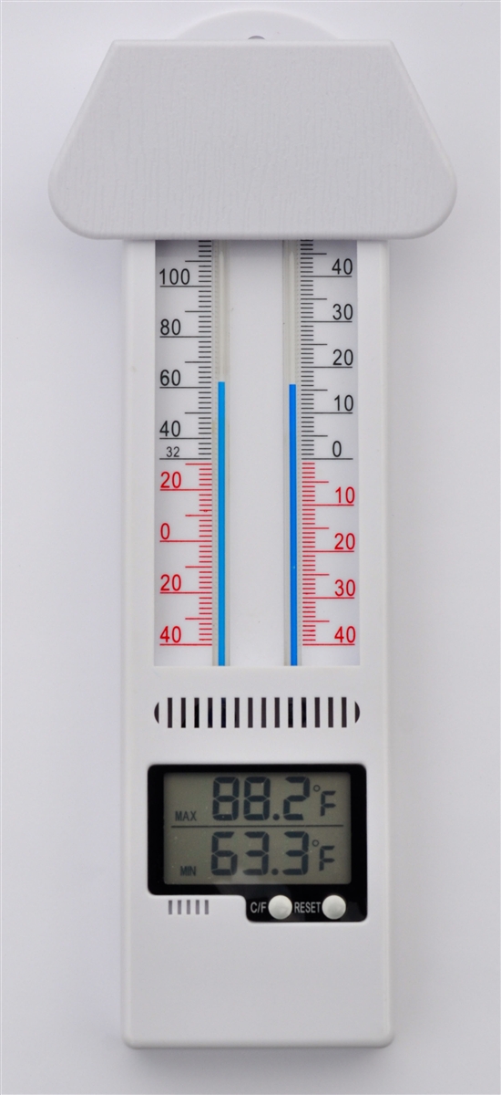 Digital thermometer with maximum and minimum function